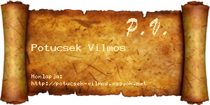 Potucsek Vilmos névjegykártya